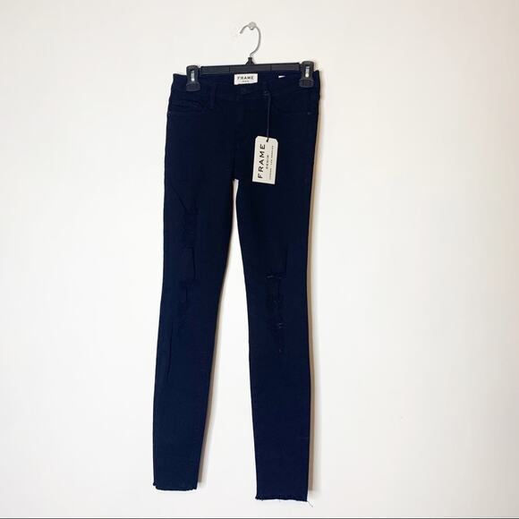 NWT frame le skinny de jeanne noir jefferson jeans - Picture 7 of 8